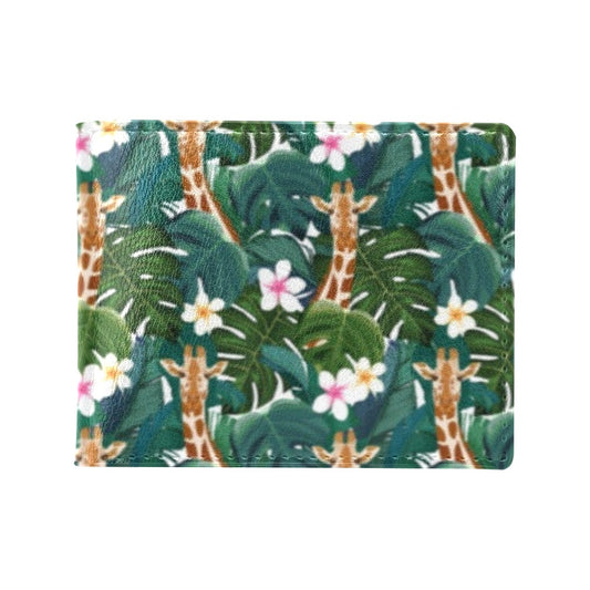 Giraffe Jungle Design Print Men's ID Card Wallet