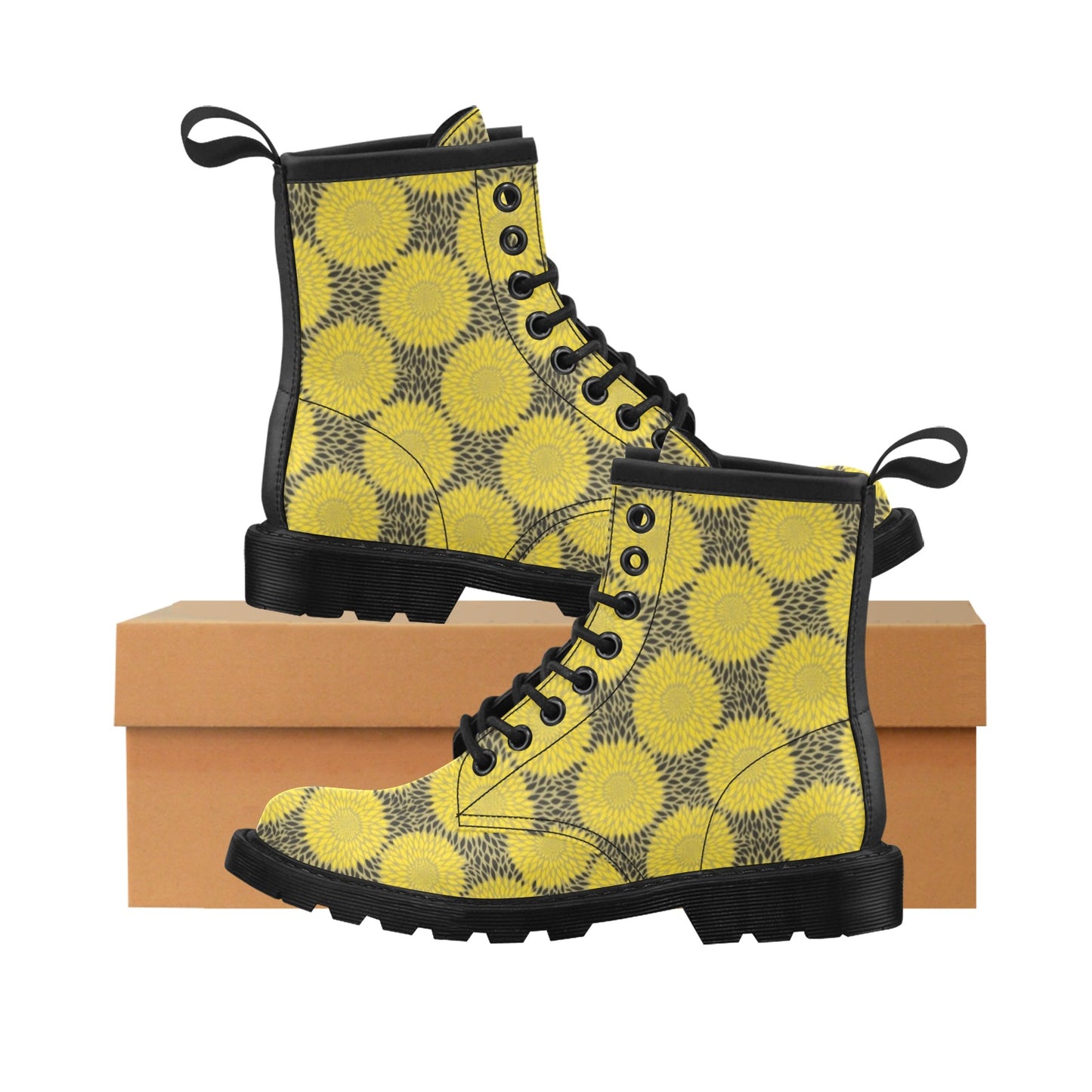 Sunflower Pattern Print Design SF06 Women's Boots