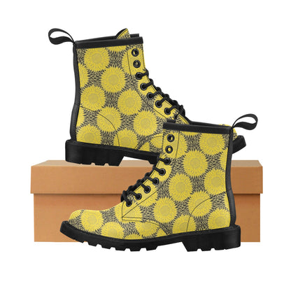 Sunflower Pattern Print Design SF06 Women's Boots