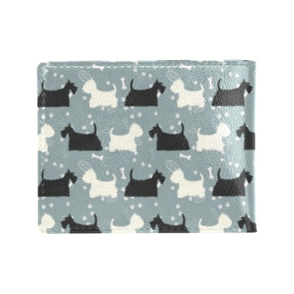 Scottish Terriers Print Design LKS301 Men's ID Card Wallet