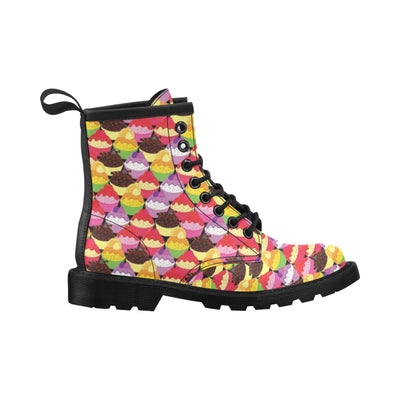 Cupcake Pattern Print Design CP02 Women's Boots