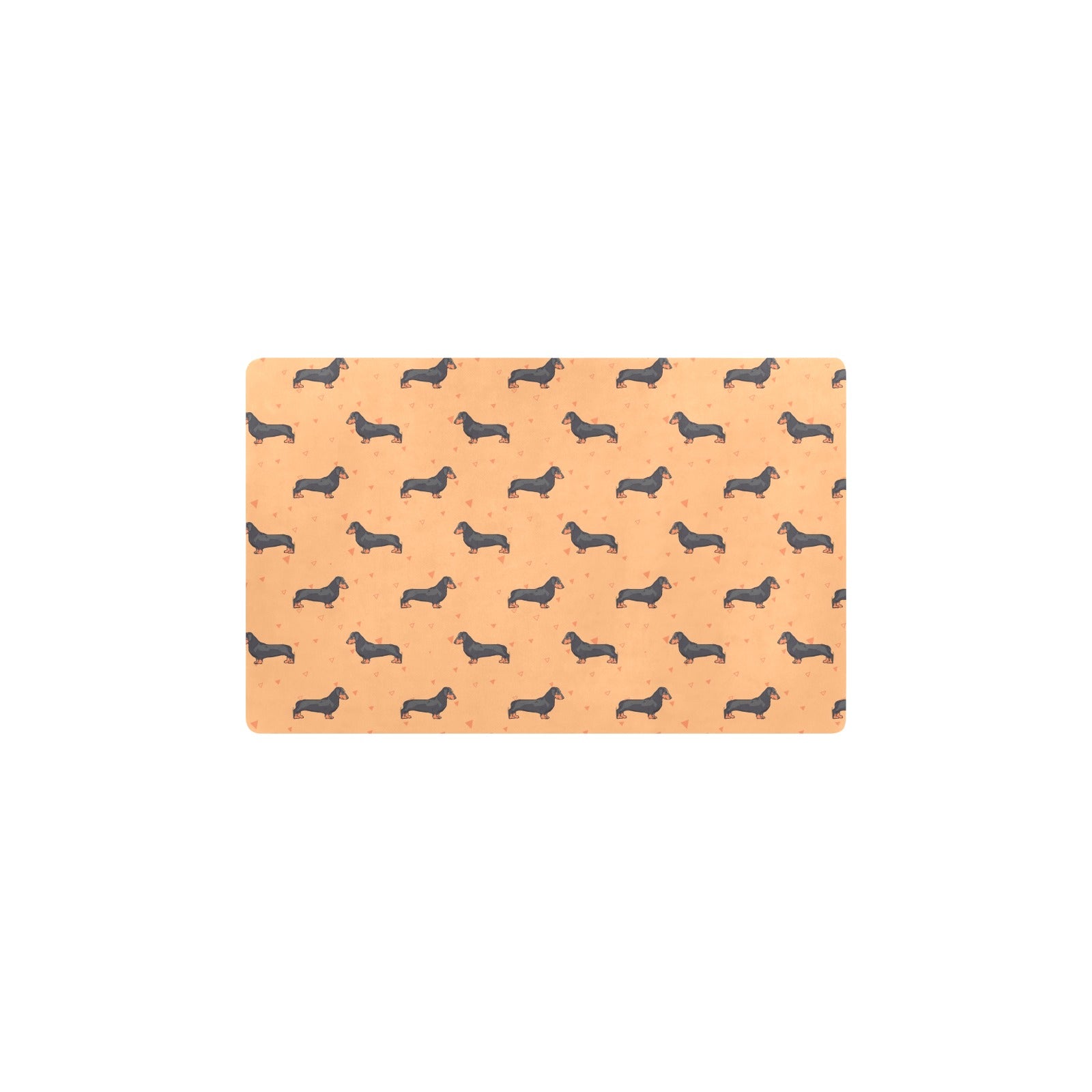 Dachshund Draw Print Pattern Kitchen Mat