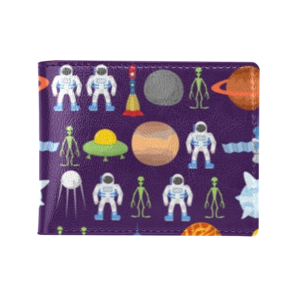 Alien Astronaut Planet Men's ID Card Wallet