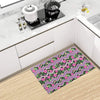 Hibiscus Pink Zigzag Line Pattern Design LKS307 Kitchen Mat