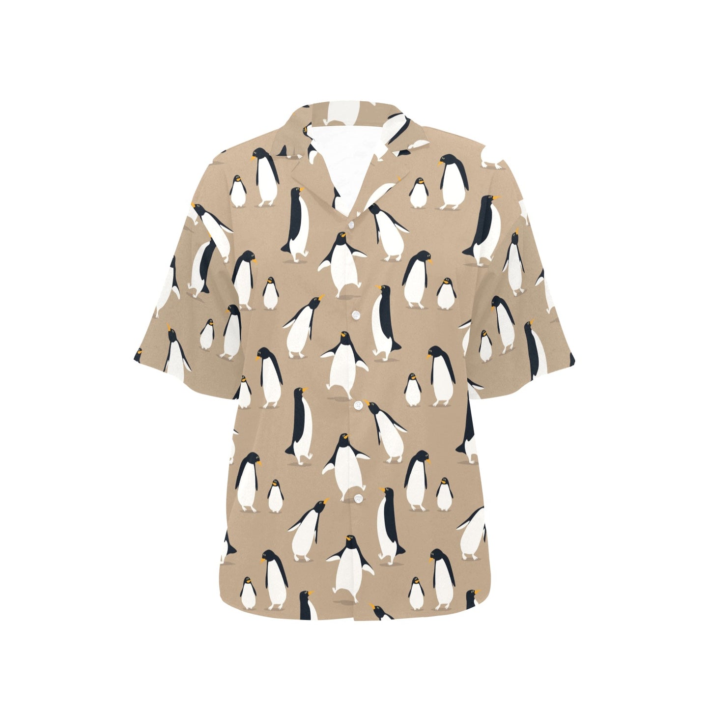 Penguin Pattern Print Design A01 Women's Hawaiian Shirt