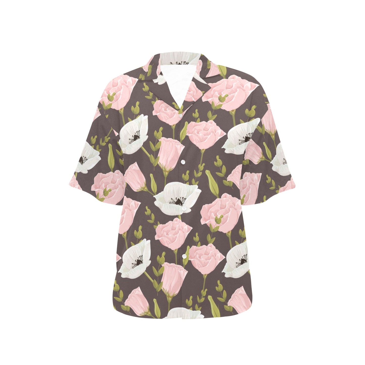 Anemone Pattern Print Design AM011 Women's Hawaiian Shirt