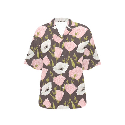 Anemone Pattern Print Design AM011 Women's Hawaiian Shirt