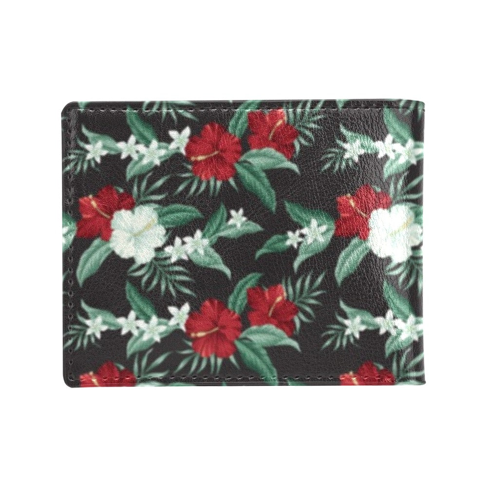 Tropical Flower Print Design LKS303 Men's ID Card Wallet