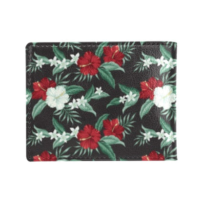 Tropical Flower Print Design LKS303 Men's ID Card Wallet
