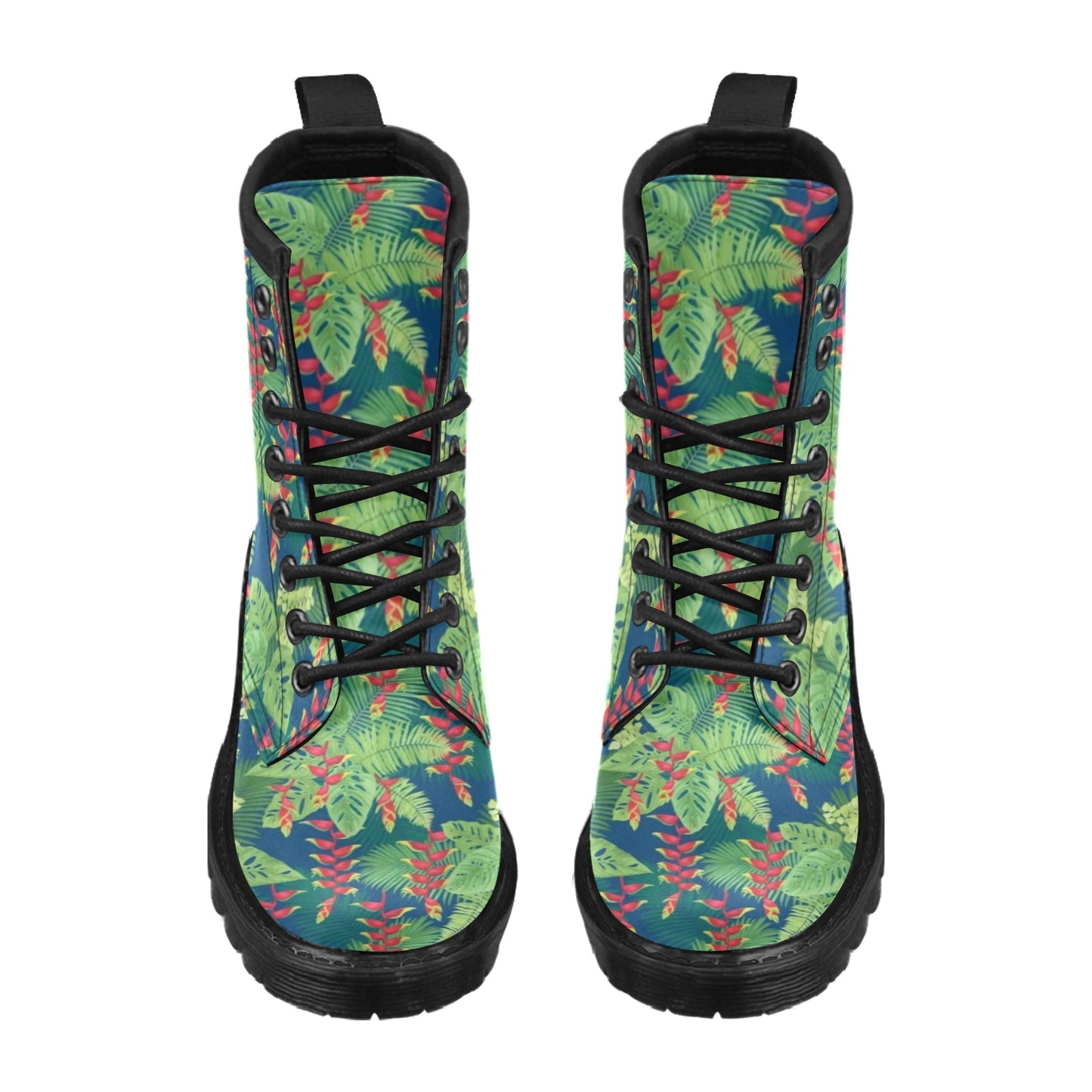 Heliconia Pattern Print Design HL08 Women's Boots