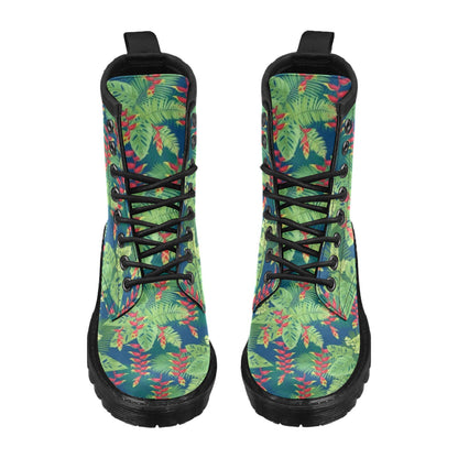Heliconia Pattern Print Design HL08 Women's Boots