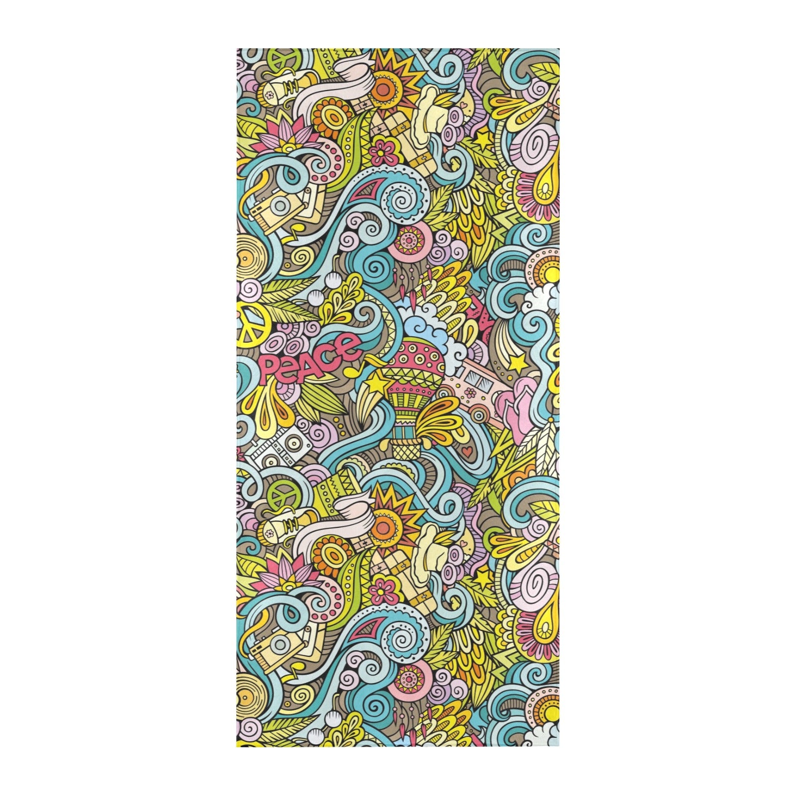 Hippie Print Design LKS301 Beach Towel 32" x 71"