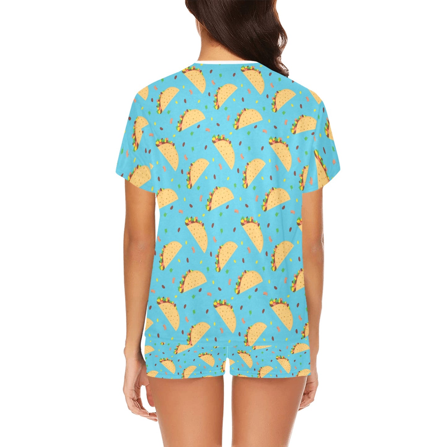 Taco Print Design LKS303 Women's Short Pajama Set