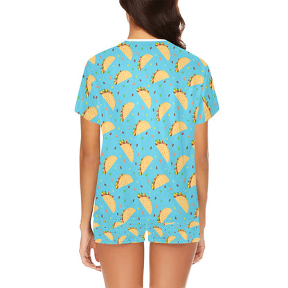Taco Print Design LKS303 Women's Short Pajama Set