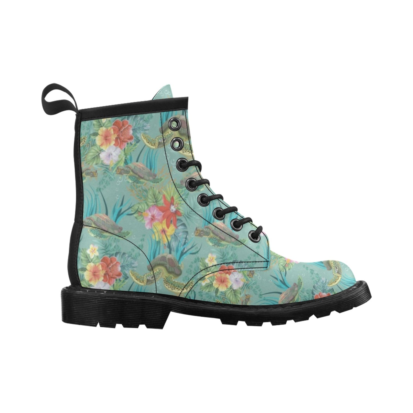 Sea Turtle Pattern Print Design T012 Women's Boots