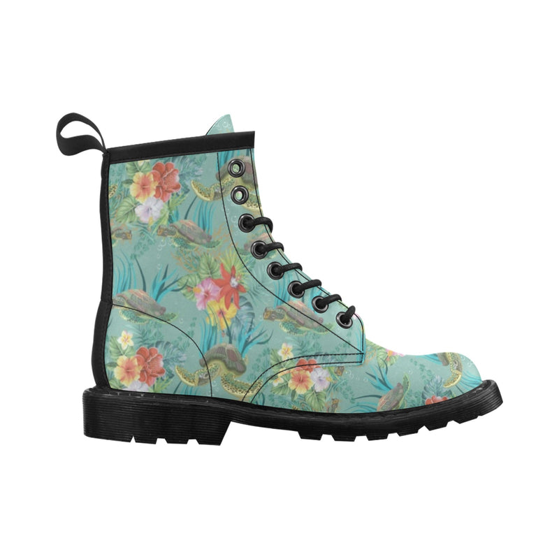 Sea Turtle Pattern Print Design T012 Women's Boots