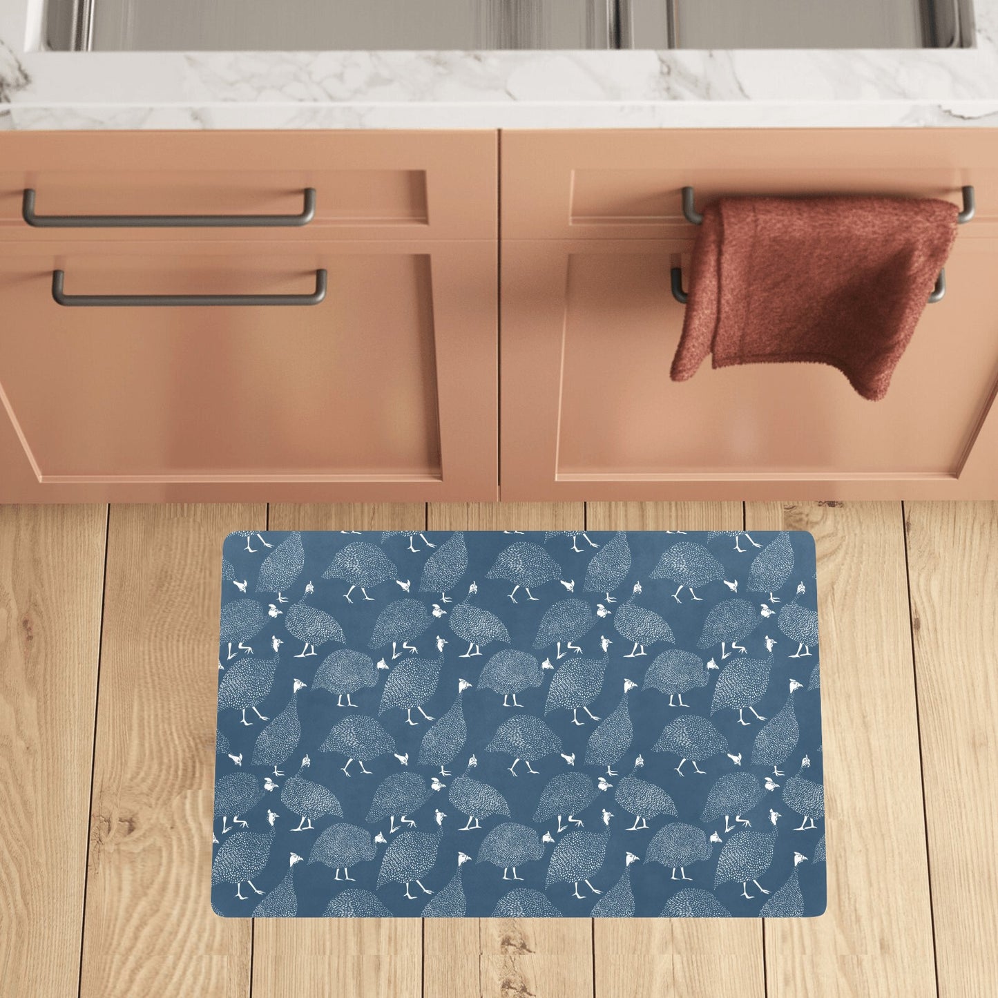 Guinea Fowl Print Design LKS401 Kitchen Mat