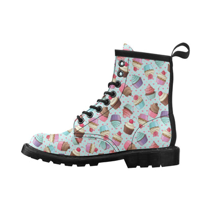 Cupcakes Fancy Heart Print Pattern Women's Boots