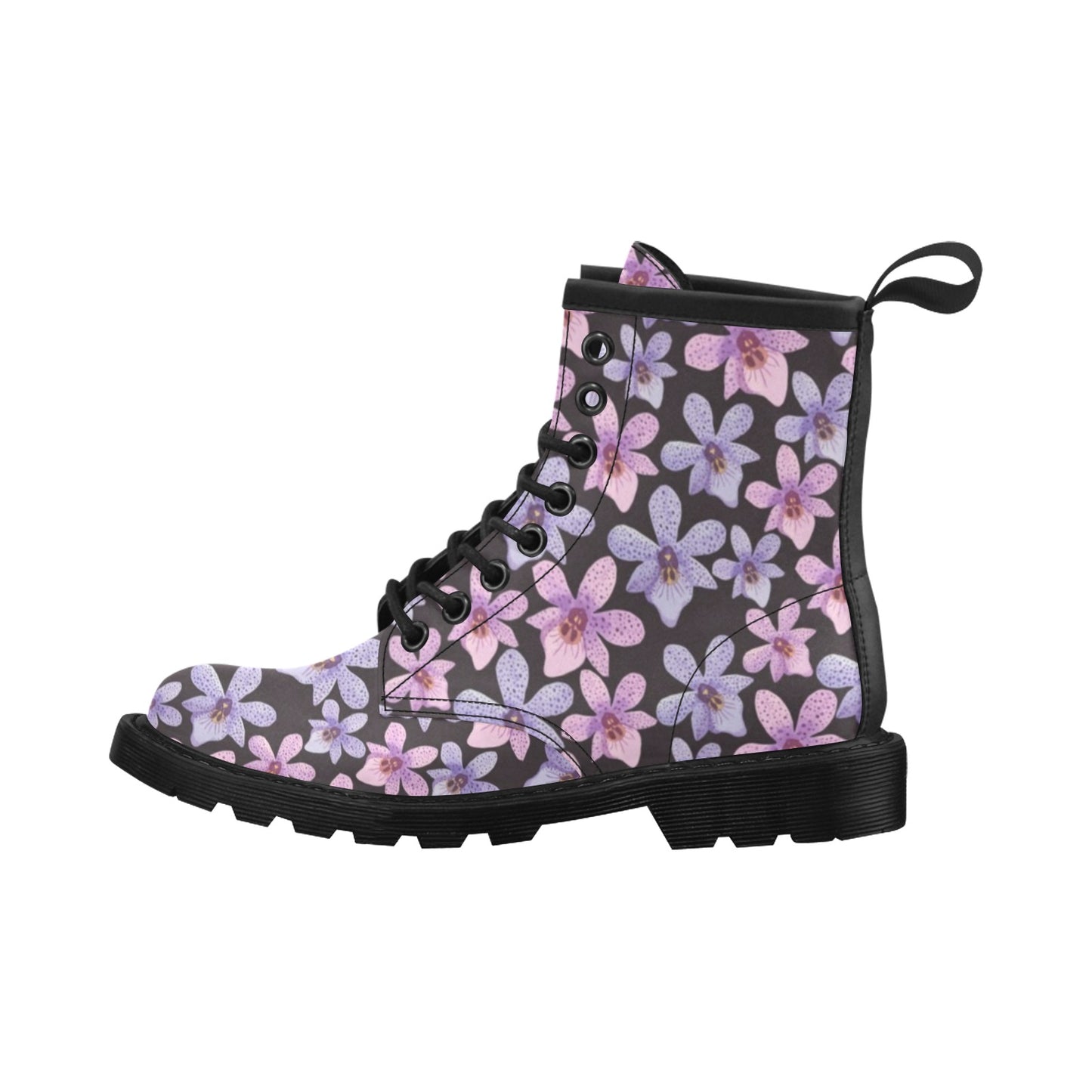Orchid Pattern Print Design OR08 Women's Boots