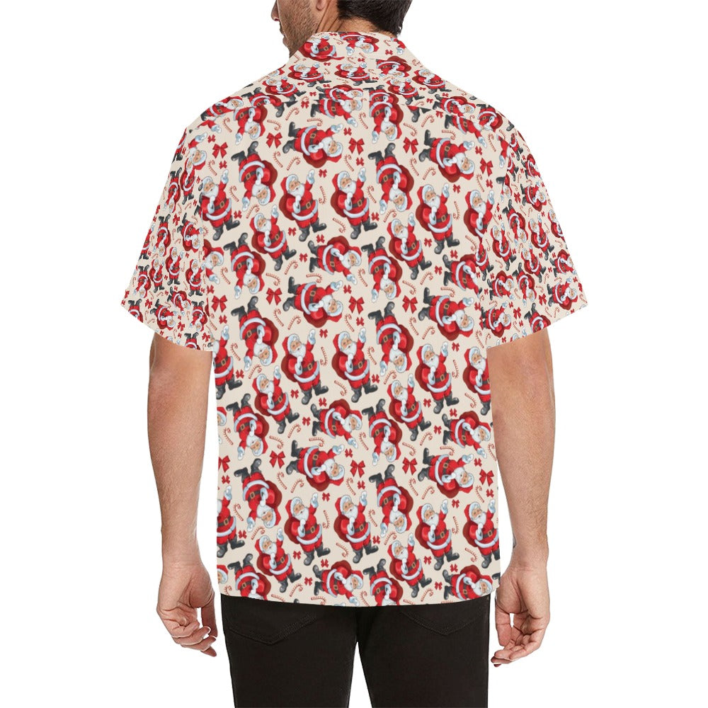 Santa Christmas Themed Print Design LKS302 Men's Hawaiian Shirt