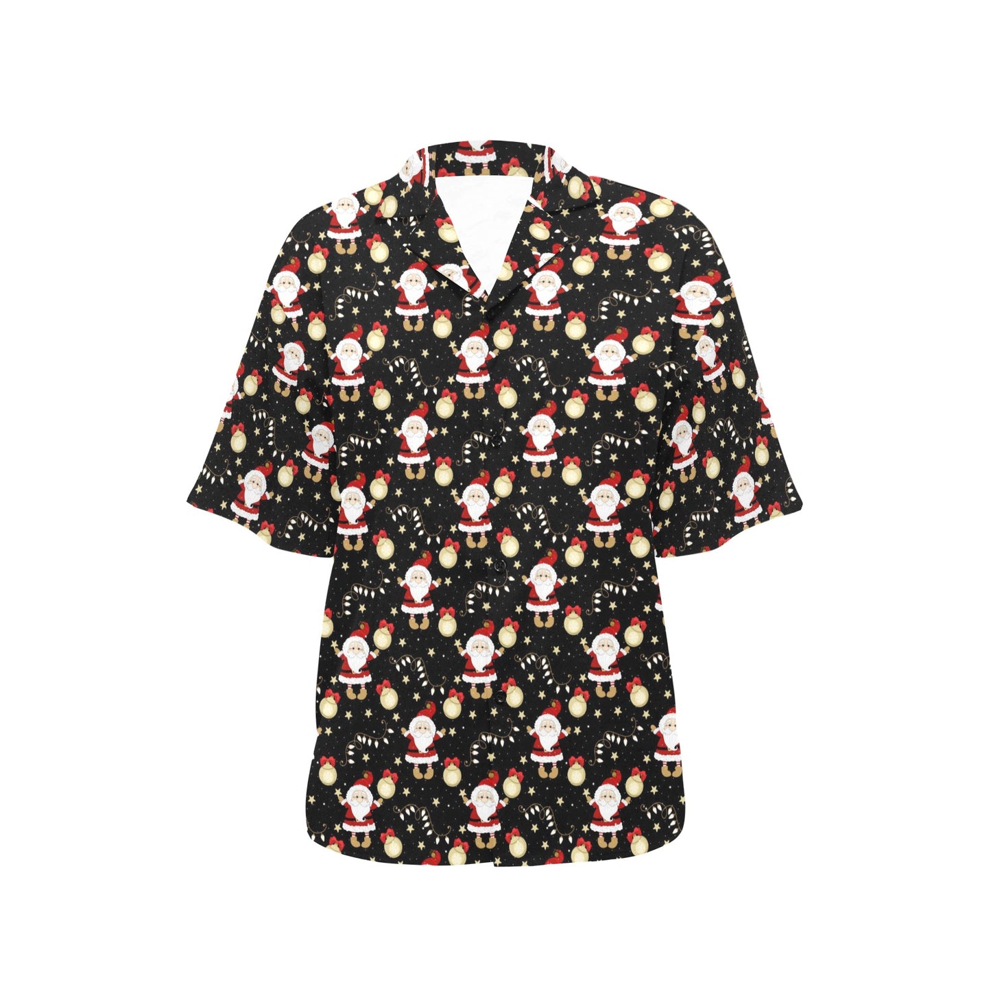Santa Christmas Themed Print Design LKS307 Women's Hawaiian Shirt
