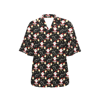 Santa Christmas Themed Print Design LKS307 Women's Hawaiian Shirt
