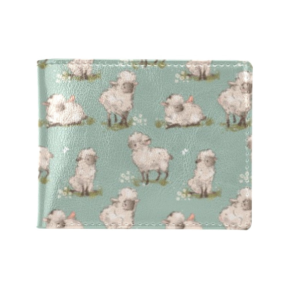 Sheep Print Design LKS405 Men's ID Card Wallet