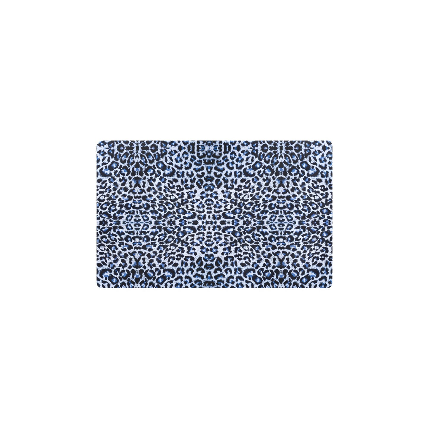 Leopard Blue Skin Print Kitchen Mat