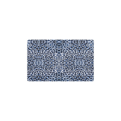Leopard Blue Skin Print Kitchen Mat