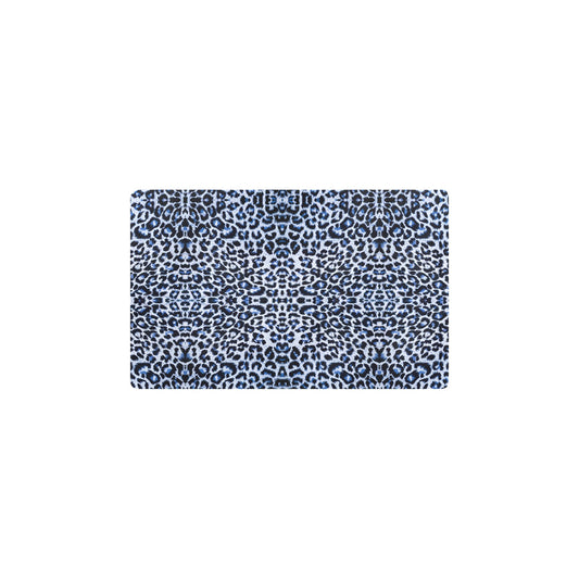 Leopard Blue Skin Print Kitchen Mat