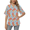 Rooster Pattern Print Design A05 Women's Hawaiian Shirt