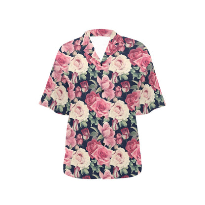 Rose Pattern Print Design RO05 Women's Hawaiian Shirt