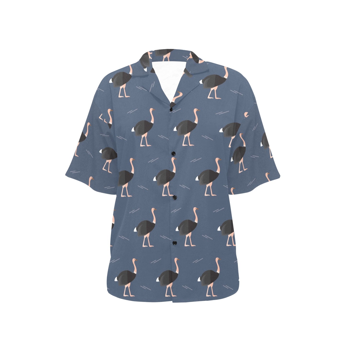 Ostrich Pattern Print Design 04 Women's Hawaiian Shirt