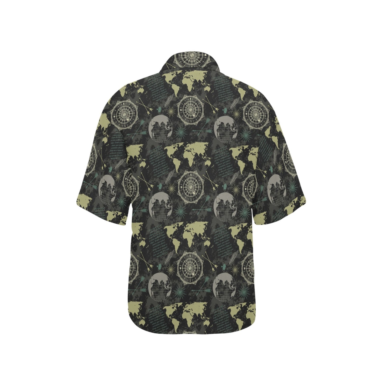 World Map Print Design LKS303 Women's Hawaiian Shirt