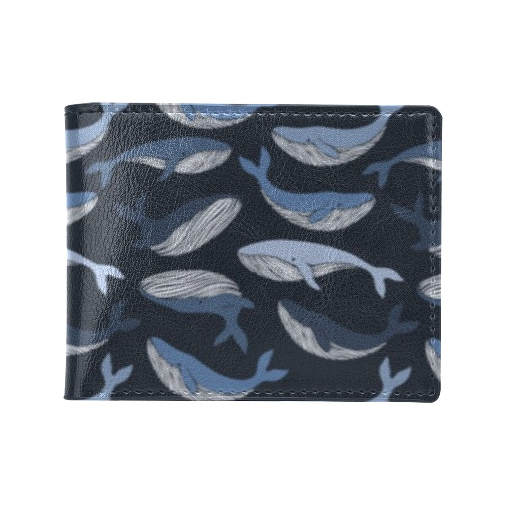 Whale Print Design LKS301 Men's ID Card Wallet