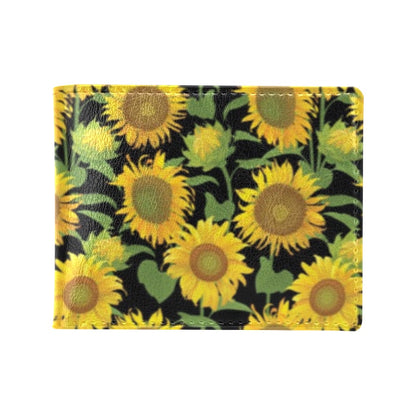 Sunflower Print Design LKS302 Men's ID Card Wallet