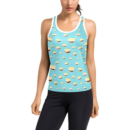 S_Mores Print Design LKS302 Women's Racerback Tank Top