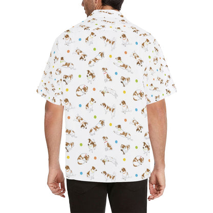 Russell Terriers With Balls Print Design LKS307 Men's Hawaiian Shirt