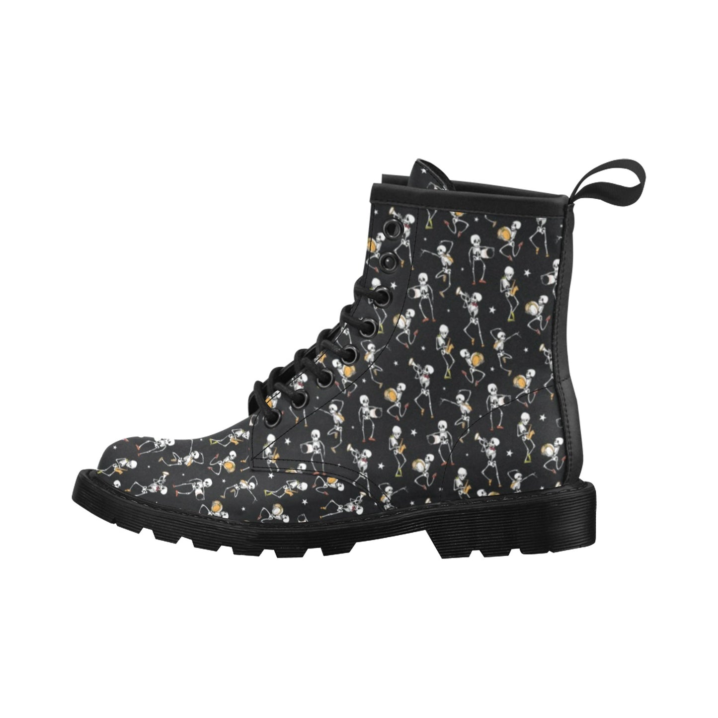 Skeleton Dance Print Women's Boots