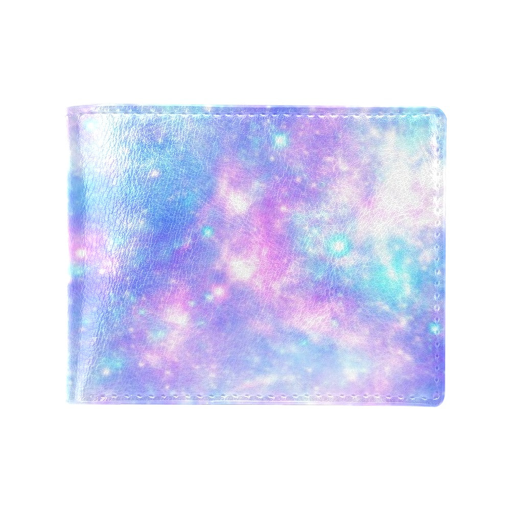 Galaxy Stardust Pastel Color Print Men's ID Card Wallet