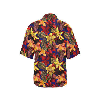 Lily Pattern Print Design LY014 Women's Hawaiian Shirt