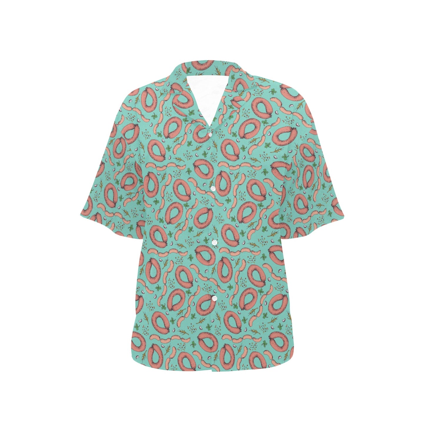 Sausage Print Design LKS303 Women's Hawaiian Shirt