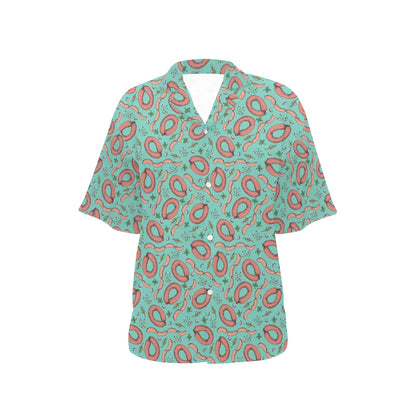 Sausage Print Design LKS303 Women's Hawaiian Shirt