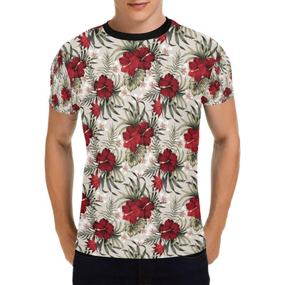 Hibiscus Print Design LKS3011 Men's All Over Print T-shirt