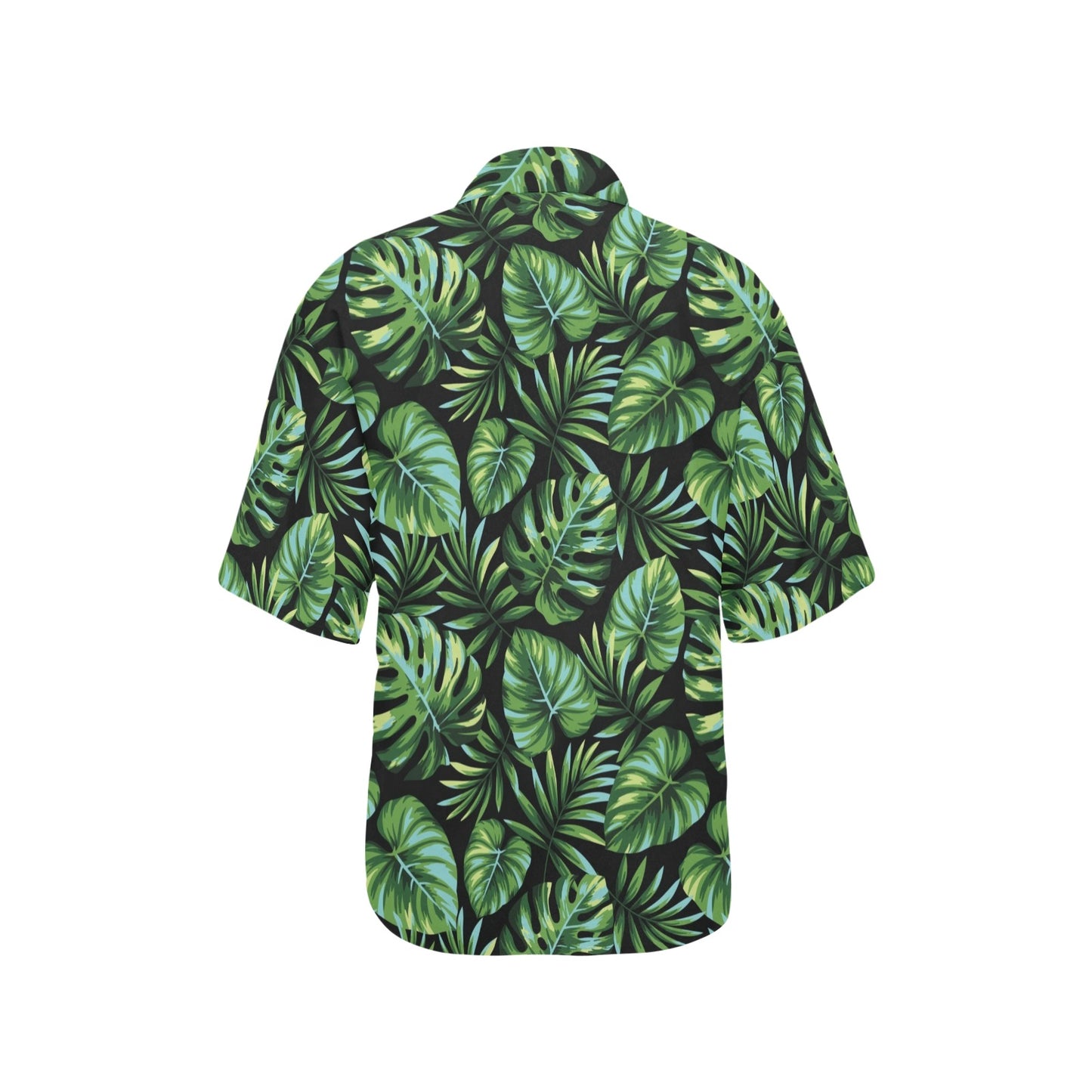 Palm Leaves Pattern Print Design PL013 Women's Hawaiian Shirt