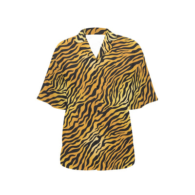 Tiger Print Design LKS302 Women's Hawaiian Shirt