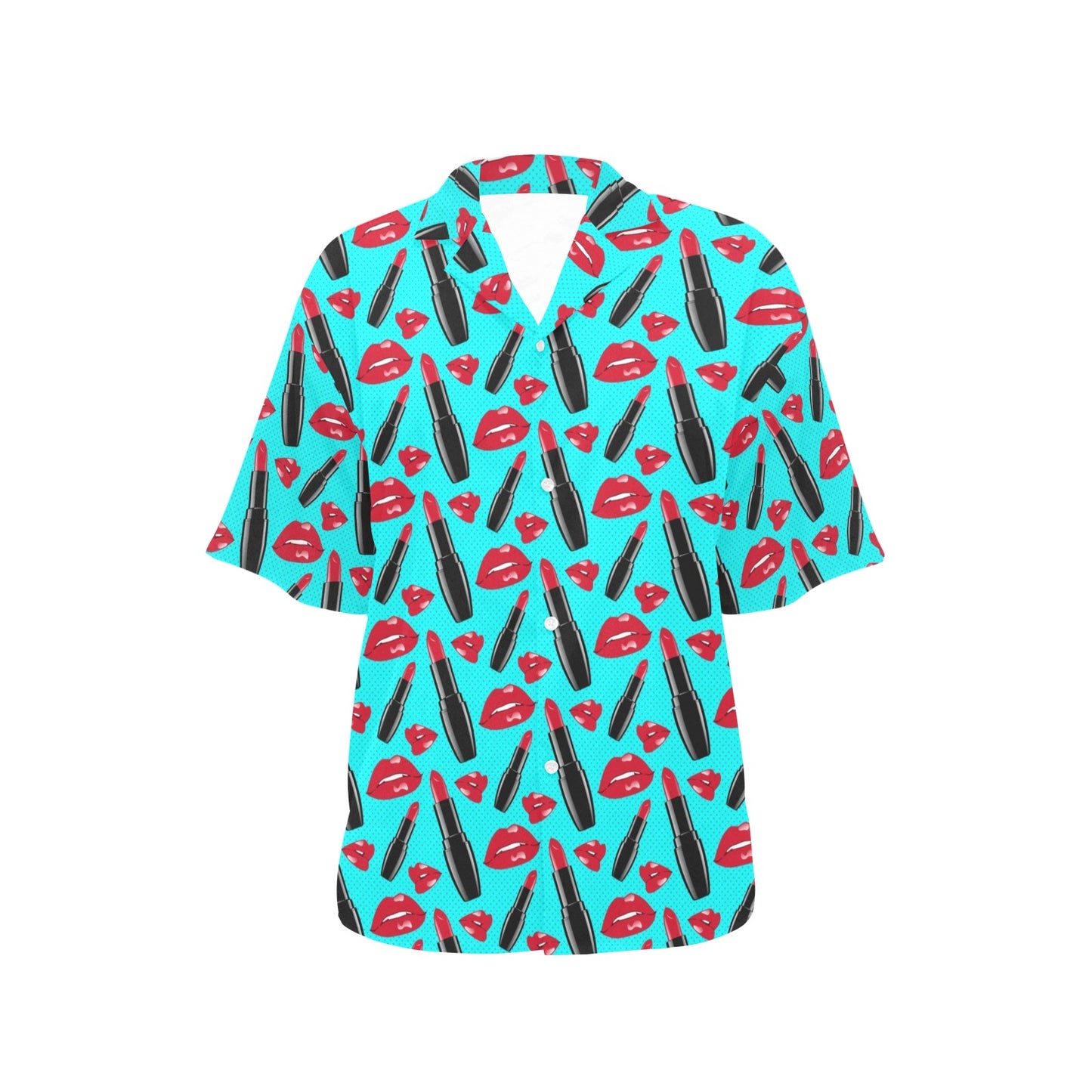 Lipstick Pattern Print Design LT02 Women's Hawaiian Shirt