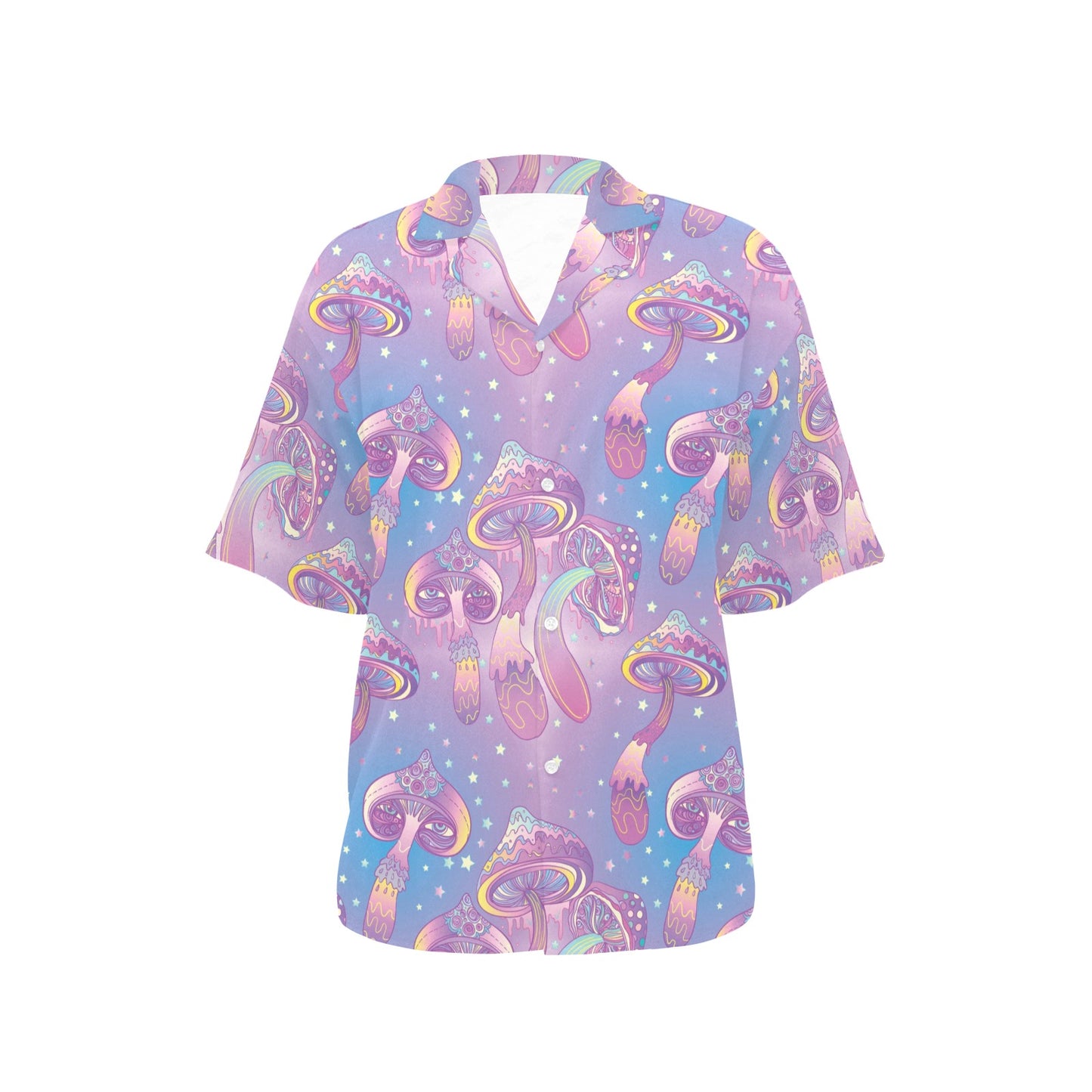 Psychedelic Mushroom Pattern Print Design A01 Women's Hawaiian Shirt