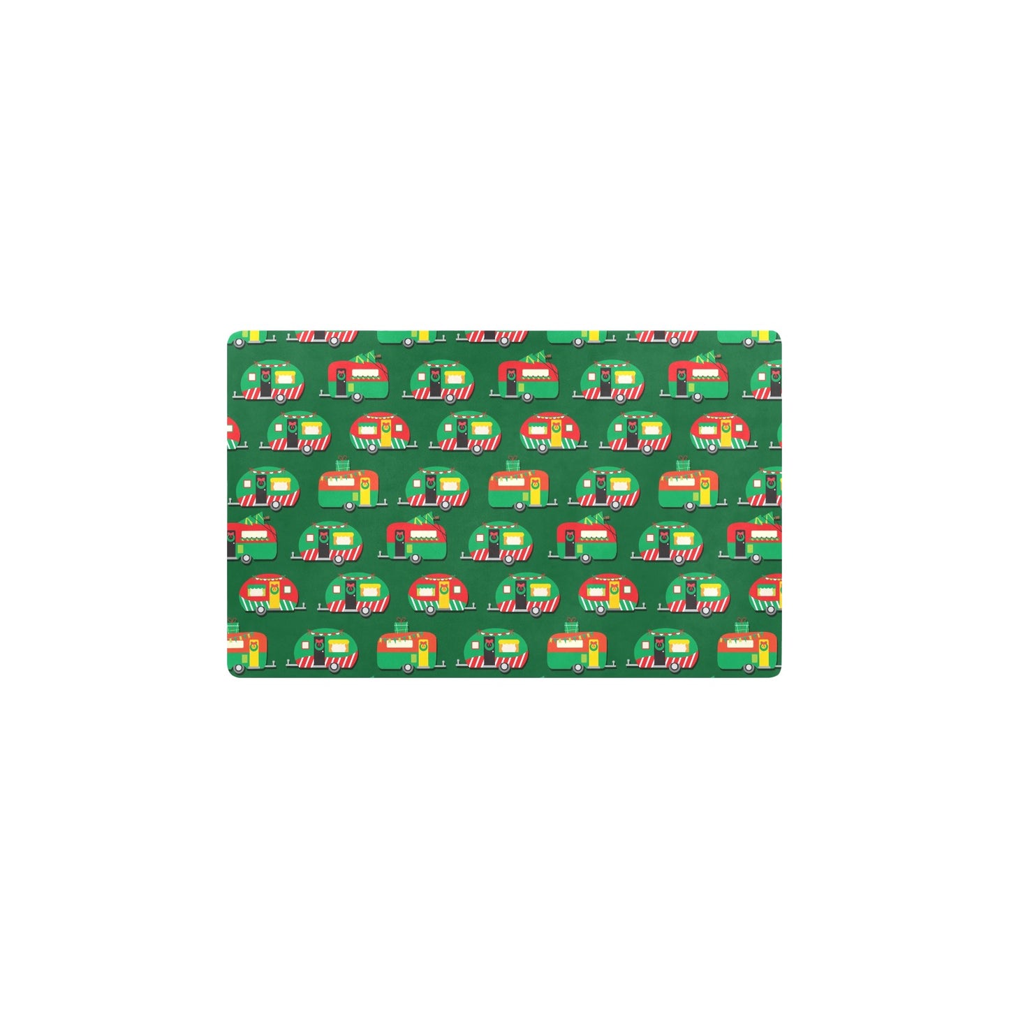 Camper Camping Christmas Themed Print Kitchen Mat