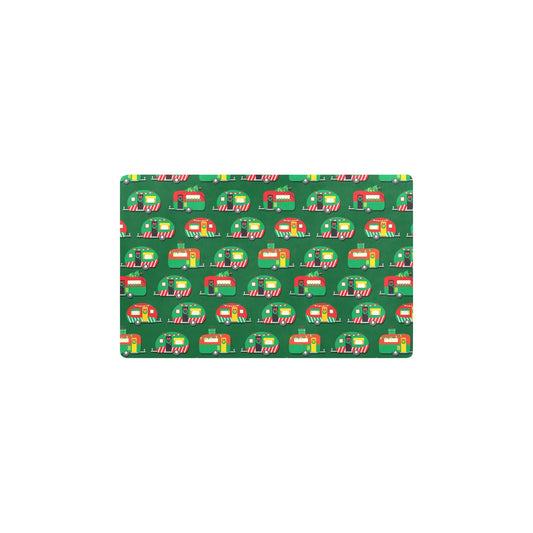 Camper Camping Christmas Themed Print Kitchen Mat